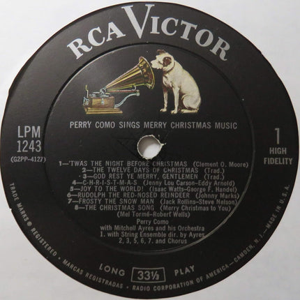 Perry Como Sings Merry Christmas Music (RCA Victor LPM-1243)