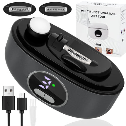 Electric Nail Clipper, Upgraded 3 in 1 Rechargeable Automatic Nail Trimmer