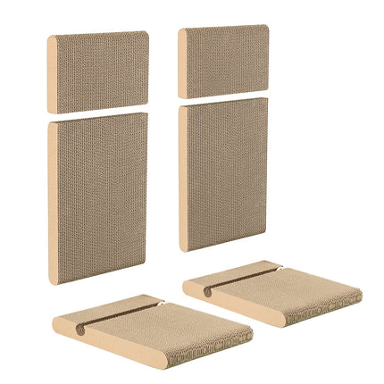 2-Pack L-Shaped Cat Scratching Board, Cardboard, 25.6" Tall (L)