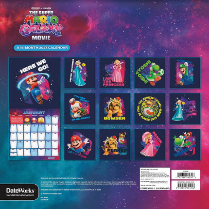 2027 The Super Mario Galaxy Movie Wall Calendar