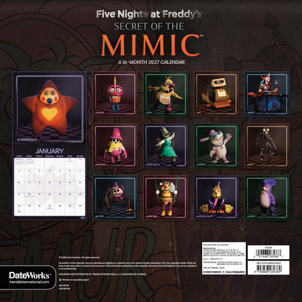 2027 Five Nights at Freddys Wall Calendar