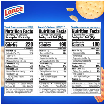 Sandwich Crackers Variety Pack, 3 Flavors, 20 Individually Wrapped Packs, 6 Sandwiches Each - photo 2