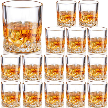 24 Classic Old Fashioned Rocks Glasses, 10 Oz Whiskey Bourbon