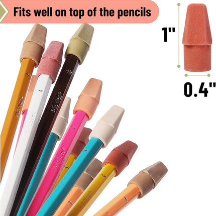 Mr. Pen- Pencil Erasers Toppers, 120 Pack, Colorful, Latex Free, No Smudge, Mr Pen Erasers for Pencils