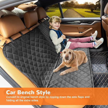 Dog Car Seat Cover for Pets 100% Waterproof Seat Cover Hammock 600D Heavy Duty Scratch Proof Nonslip - photo 4