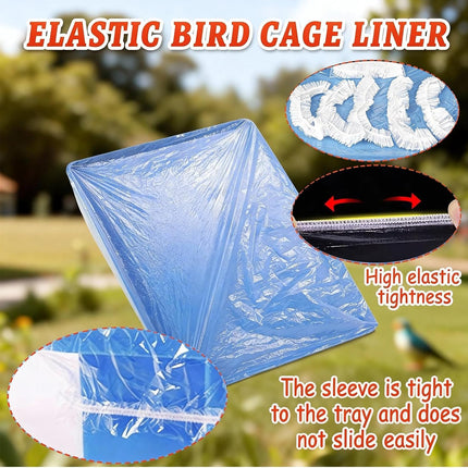 50 Pcs Bird Cage Liner, Leak-Proof Bird Cage Liners, Rabbit Litter Box Liners, Quick Cleanup Essential for Small Animals Indoor Use