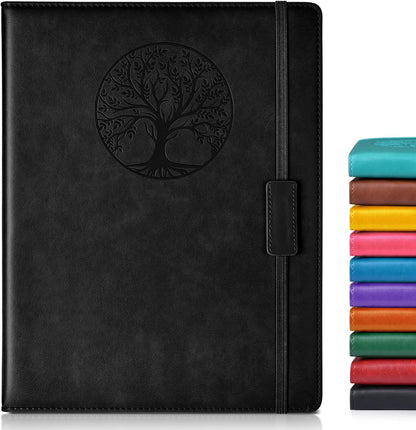 Lined Journal Notebook for Women Men,256 Pages A4 Large Hardcover Leather Journals for