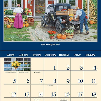 John Sloane's Country Seasons® 2027 Deluxe Wall Calendar: Forty-First Annual Collection