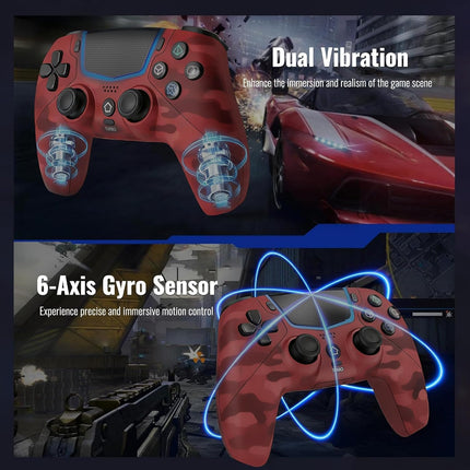 Wireless Controller for PS5, Compatible With PS5/Pro/Slim/PC, Bluetooth Gaming Controller with Hall Joysticks/LED Channel Light/Turbo/6-Axis Gyro/Dual Motor/Touchpad/3.5mm Audio Jack/Speaker, Compatible With Original Charging Dock