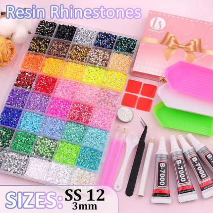 Kit de pedrería 50000Pcs 3mm Jelly Rhinestones - Diamond Art