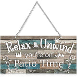 Metal Patio Sign Vintage Wall Decor for Outdoor, 10 x 5", Vivid