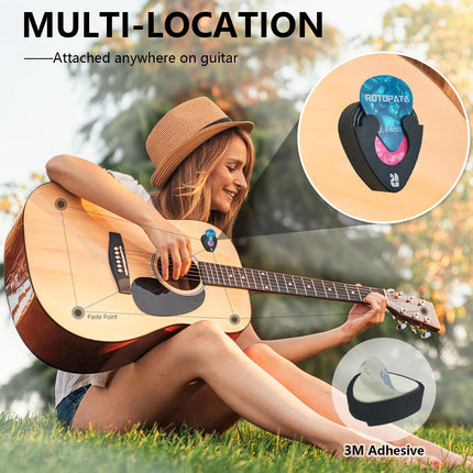 Guitar Pick Holder with 15 Guitar Picks and Storage Box