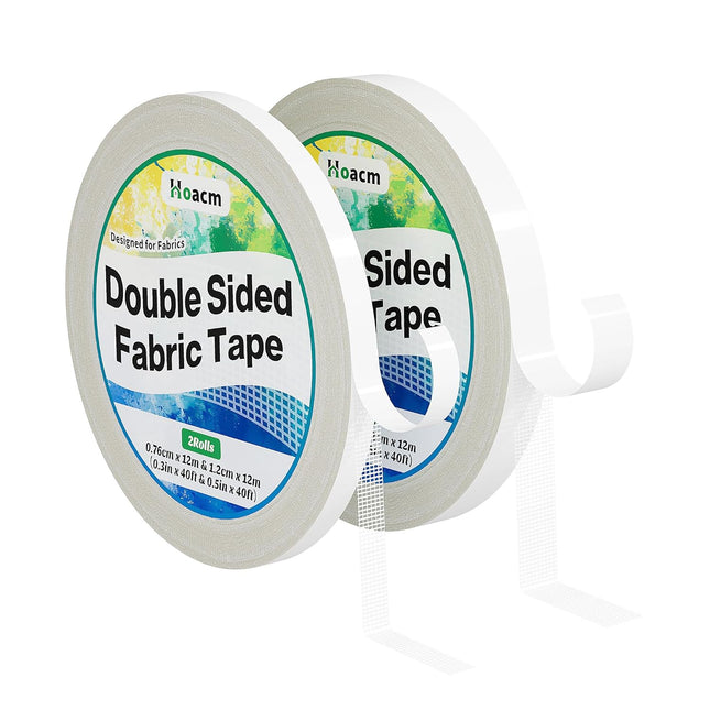 2 Rolls Double-Sided No-Sew Fabric Hem Tape