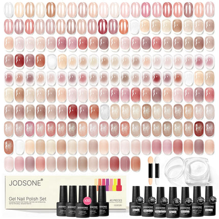 36 PCS Gel Nail Polish Set-32 Colors Gel Polish Kit Base Coat Glossy Matte and Glitter Top Coat Nail - photo 18