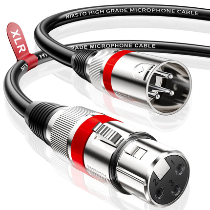 XLR Cables 3FT 6FT 10FT 15FT 25FT 50FT 100FT, Shielded Microphone Cable