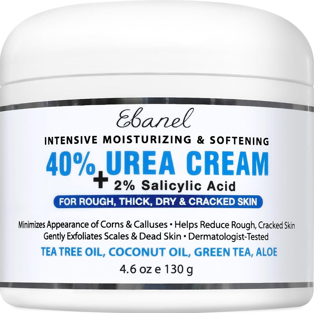 Urea Cream 40% plus Salicylic Acid 2%, Foot Cream for Dry Cracked Heels Feet Knees Elbows Hands, Foot Dead Skin Cuticle