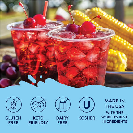 Jordan's Skinny Mixes Sugar Free Syrup, Cherry Flavor, Fruit Flavored Water Enhancer, Drink Mix for Iced Tea, Lemonade, Drinks, Low Calorie Water Flavoring, Dairy & Gluten Free, Kosher, 25.4 Fl Oz