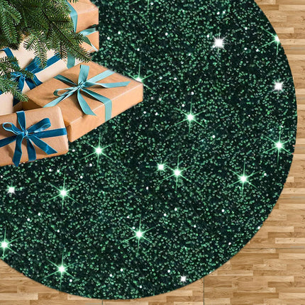 Orange Christmas Tree Skirt 21 Inch Fall Tree Skirt Sequin Velvet Tree Skirt Mini Xmas Tree Skirts Halloween Tree Decoration Glitter Christmas Tree Cover Skirt Mat for Holiday Christmas Tree Ornaments