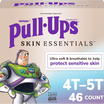 Pull-Ups Boys' Skin Essentials Potty Training Pants, Training Underwear, 4T-5T (38-50 lbs), 46 Ct