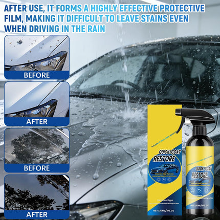 2Pcs Nano Quick Coat Restore Coating Spray,2026 New Advanced Automobile Quick-Acting Coating Agent,Quick Effect CoatingAgent Spray with Waterless Wash Polish & Paint Protection Long-Lasting Car