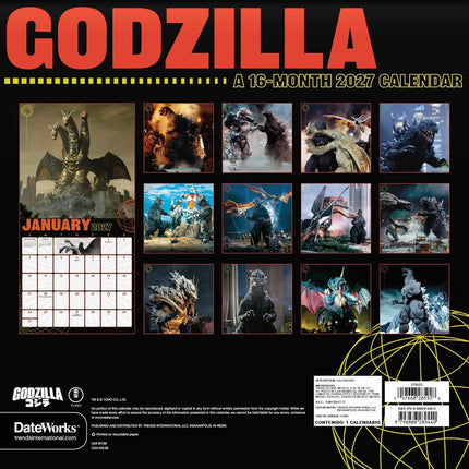 2027 Godzilla - Classic Wall Calendar
