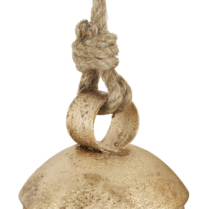 Metal Cow Bells, Meditation Bell, Set of 3, 10", 7", 5"H, Gold