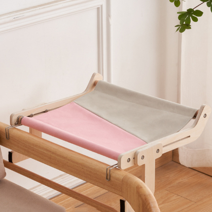 Sturdy hanging cat bed dimensions diagram with size measurements for installation