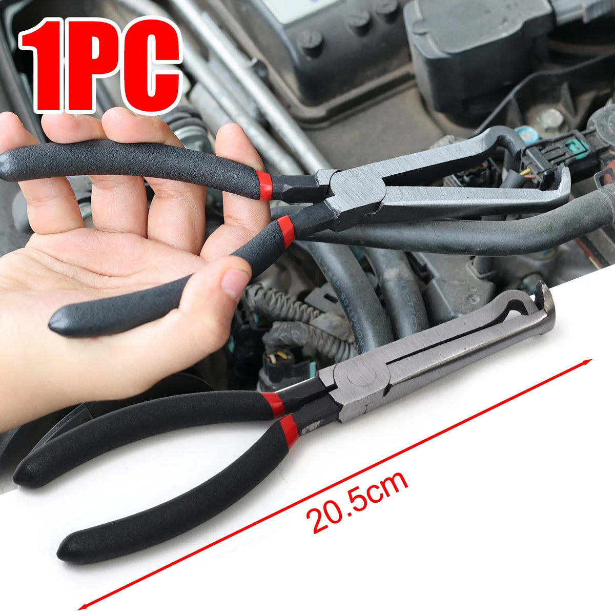 Electrical disconnect pliers set size comparison and measurement reference
