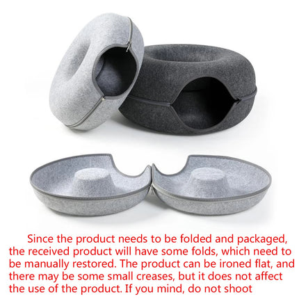 Felt Donut Cat Tunnel Bed - photo 8