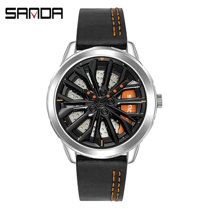 Rim Watch flat lay product shot with clean background for clear detail