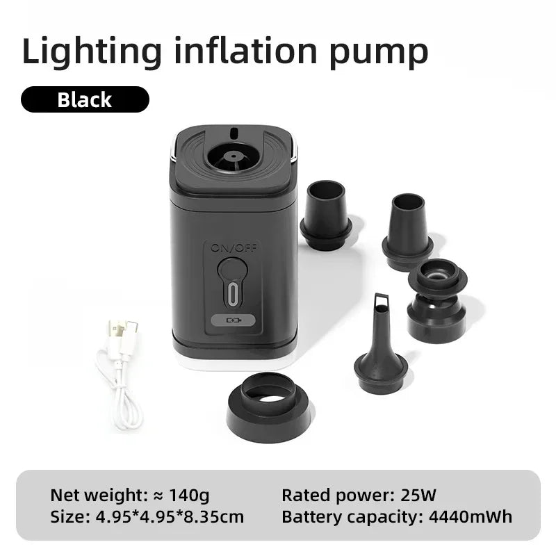USA-CALI Mini Electric Air Pump product packaging and box contents