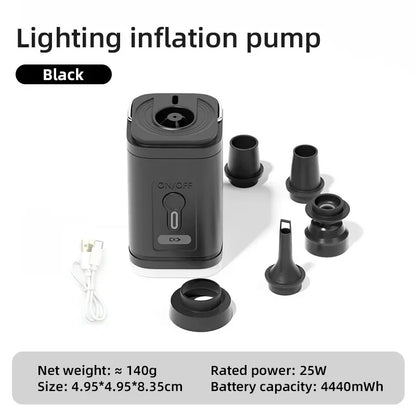 USA-CALI Mini Electric Air Pump product packaging and box contents
