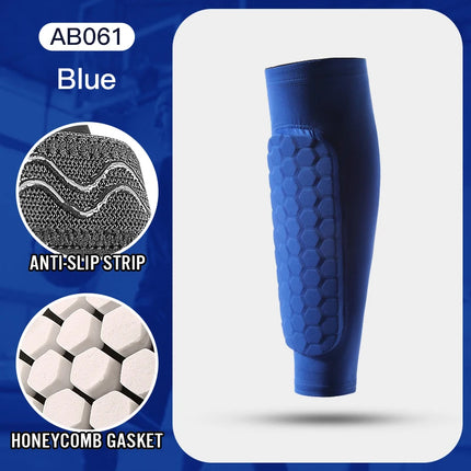 Foam padded shin guard socks sleeves pair flat lay