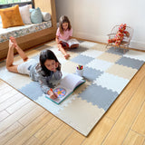 Baby Play Mat, Soft Foam Floor Tiles for Kids. Adjustable Interlocking Foam Tiles, Fits with 74x74 Playpen Baby mat for Crawling & Development, Playmat for Babies 6-12 Months
