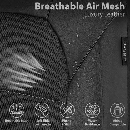 Universal Leather Two Front Seat Covers,Sport seat Covers fits Most - photo 3