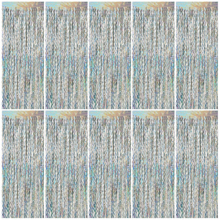Tinsel Foil Fringe Curtains Wavy Backdrop for Parties Sparkle Metallic Wavy Foil Fringe Backdrop Curtain for Party Decorations Photo Booth Props for Birthday Graduation Wedding