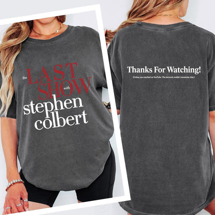 Comfort Colors® The Last Show Stephen Colbert 2026 Shirt, The Late Show Gift Graphic Tee, Final USA Thanks for Watching Unisex T-Shirt Ivory