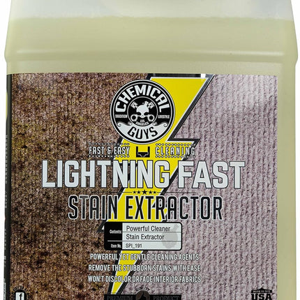 Chemical Guys Lightning Fast Carpet and Upholstery Stain Extractor - Carpet Cleaner, Safe for Fabric, Upholstery, Cars, Home, Office, Furniture, and More, Fresh Scent - 128 oz