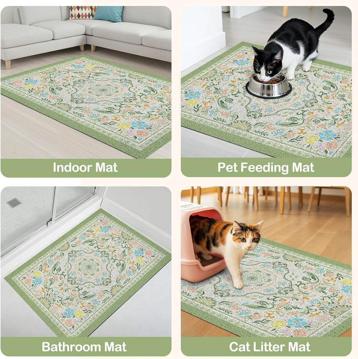 Cat Litter Mat with Non-Slip Bottom, 33" x 22" - photo 4