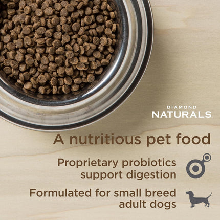 Diamond Naturals Small Breed Chicken and Rice Formula Adult Dry Dog Food with Protein from Real Chicken, Healthy Fats, Probiotics and Essential Nutrients for Small Breed Dogs 6lb