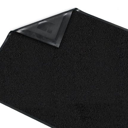 Guardian Platinum Series Indoor Wiper Floor Mat, Rubber with Nylon Carpet, 6'x11', Black