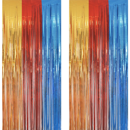 Iridescent Party Streamers Backdrop 3.2ft x 6.5ft 2 PCS