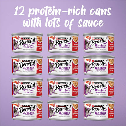 Purina Beneful Kitchen Creations With Beef and Garden Veggies in Sauce Wet Dog Food - (Pack of 12) 3 oz. Cans