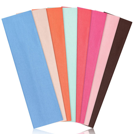 Diademas para mujer, 8pcs bandas de tela de algodón suave elásticas antideslizantes para deporte, entrenamiento, yoga y running