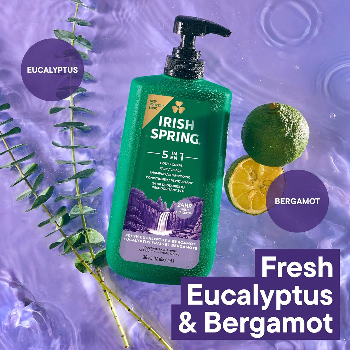 5 in 1 Moisturizing Body Wash for Men, Shampoo, Conditioner, Body and Face Wash, and 24 Hour Deodorizer - photo 4