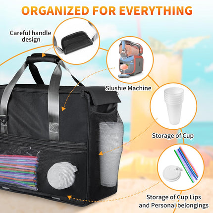 Carrying Bag for Ninja Slushie Machine Max FS605 Accessories, Carrying case for Slushie Machine FS605,Thickly Padded Travel Case with Side Opening for Easy Access