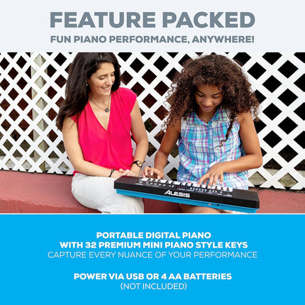 Alesis Melody 32 - Electric Keyboard Digital Piano with 32 Keys, Speakers, 300 Sounds, 300 Rhythms, 40 Songs, USB-MIDI Connectivity and Piano Lessons