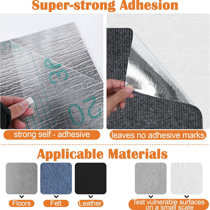 Couch Protector from Cat Claws - 78.7" x 15.8" Trimmable Self-Adhesive Cats Claws Scratch Pads, Cat DIY Climbing Cats Scratch Mat Tree Replacement Indoor (Dark Gray)