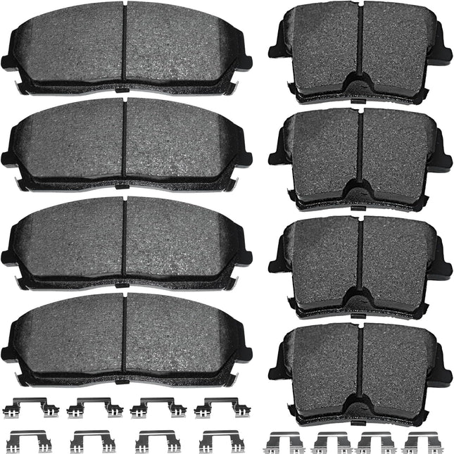 Front and Rear Semi-Metallic Automotive Replacement Brake Pads D1056 D1057
