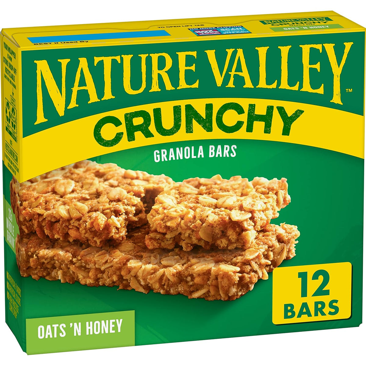 Crunchy Granola Bars, Oats 'n Honey, 12 Ct, 8.94 oz (6 Pouches)